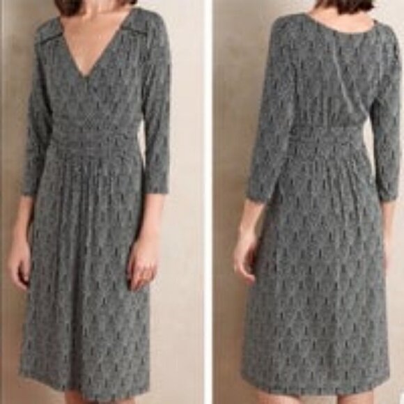 Maeve Anthropologie Faux Wrap Dress, Sz M - Picture 1 of 8